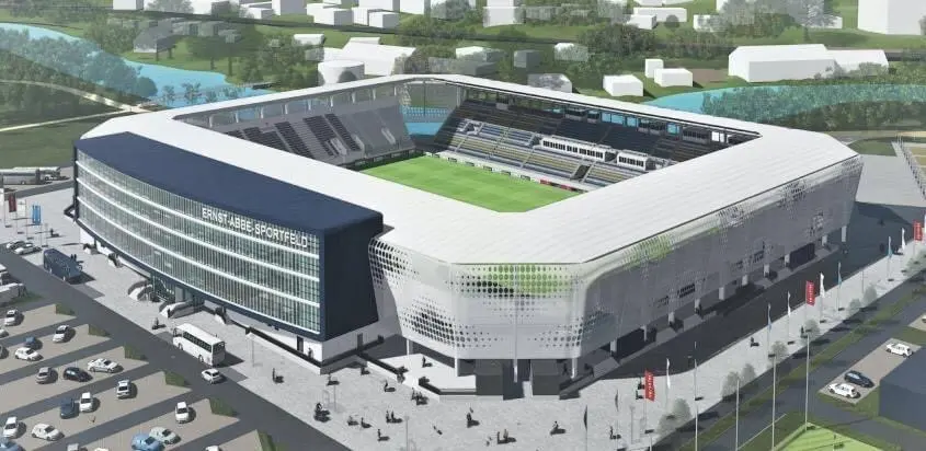 bananenflanke Jena nieuw stadion